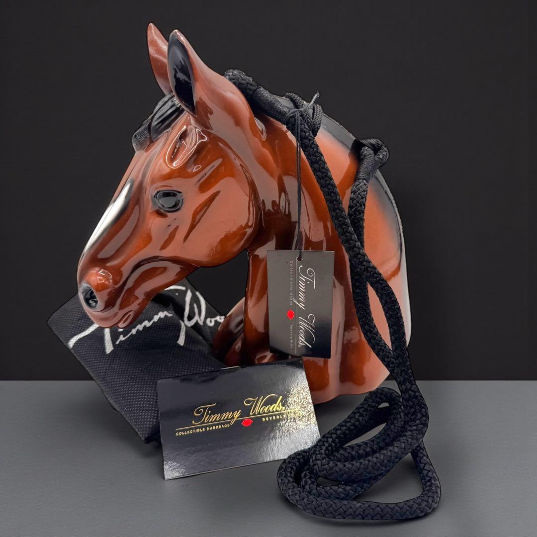 TIMMY WOODS ショルダーバッグ 馬 ホース 肩がけ 木製 アカシア