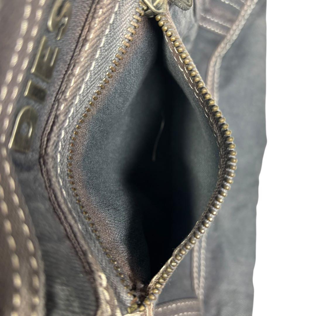 DIESEL y2k アメカジ　インディゴデニム　ハンドバッグ　ウォッシュ加工