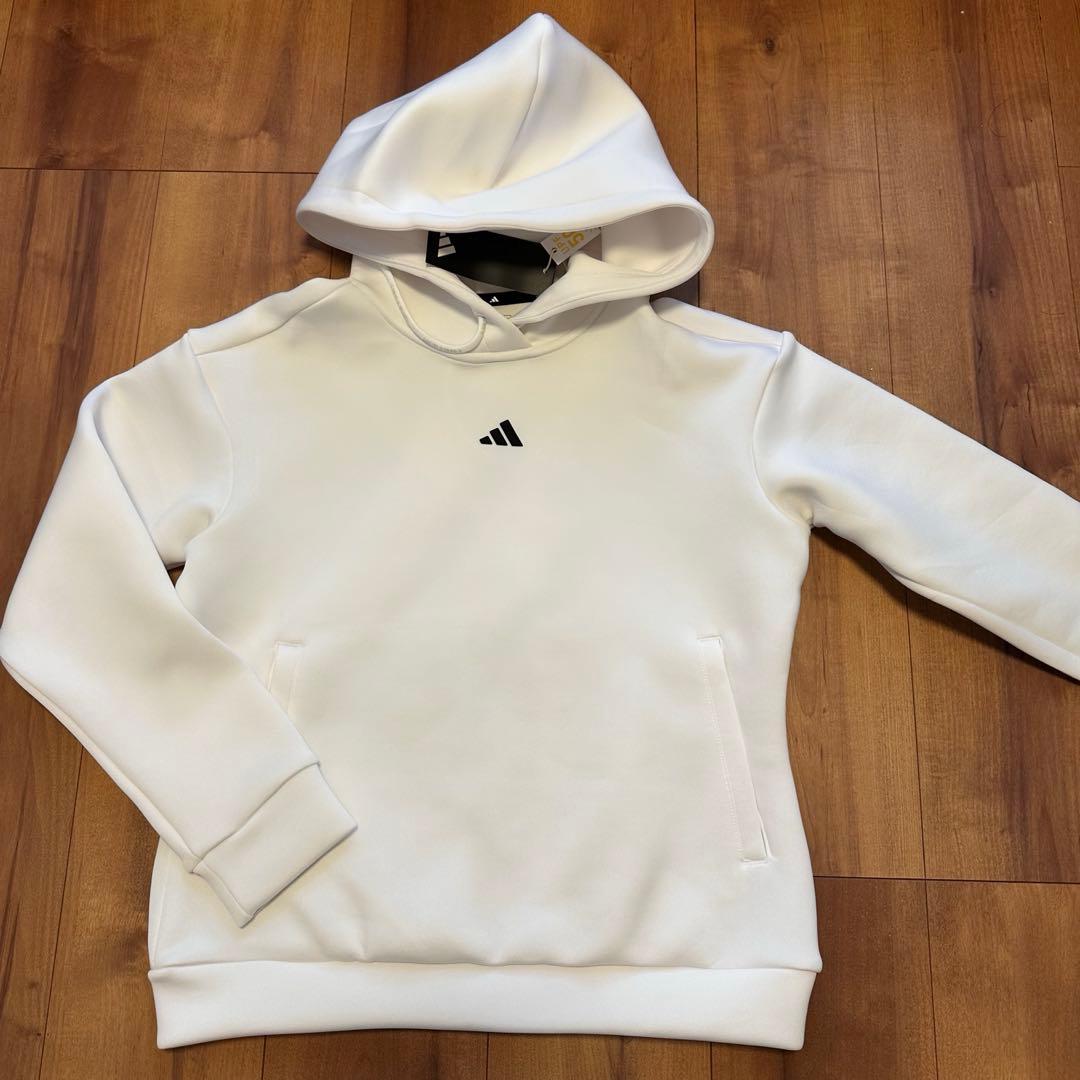 ダンボールニット　セットアップ　ビッグアディダスロゴ　春秋冬　 長袖　フード付き