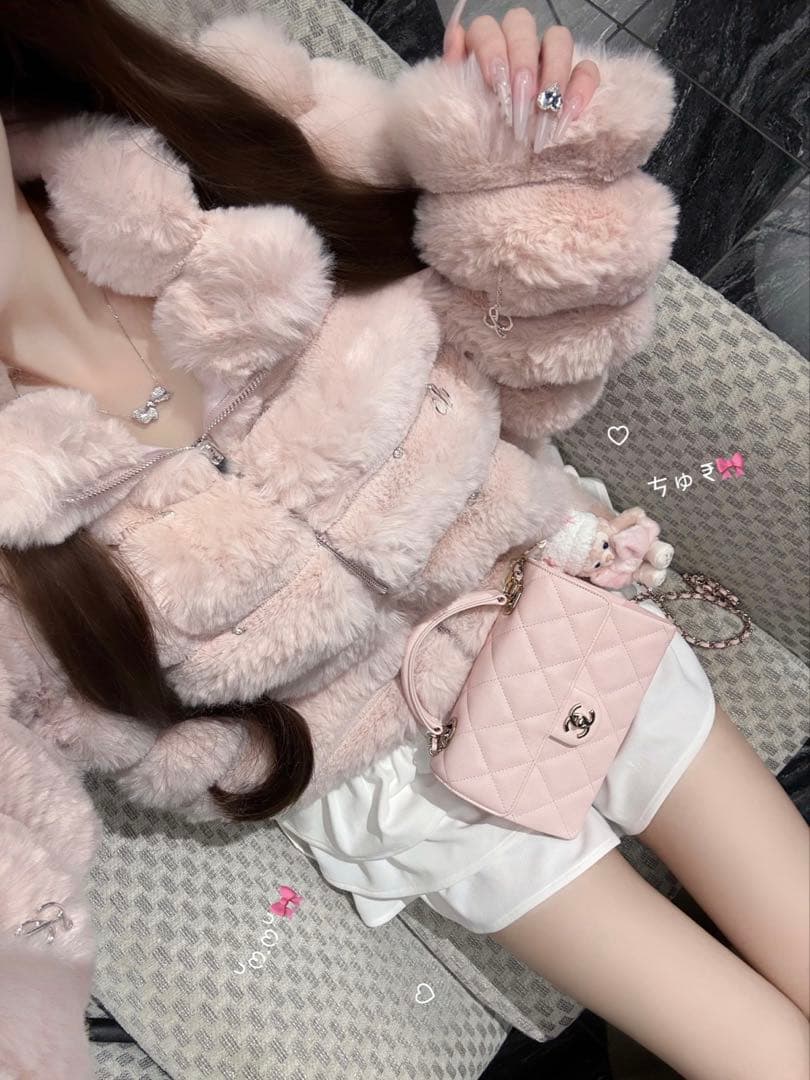 Lumignon ルミニョン ファーコート ピンク