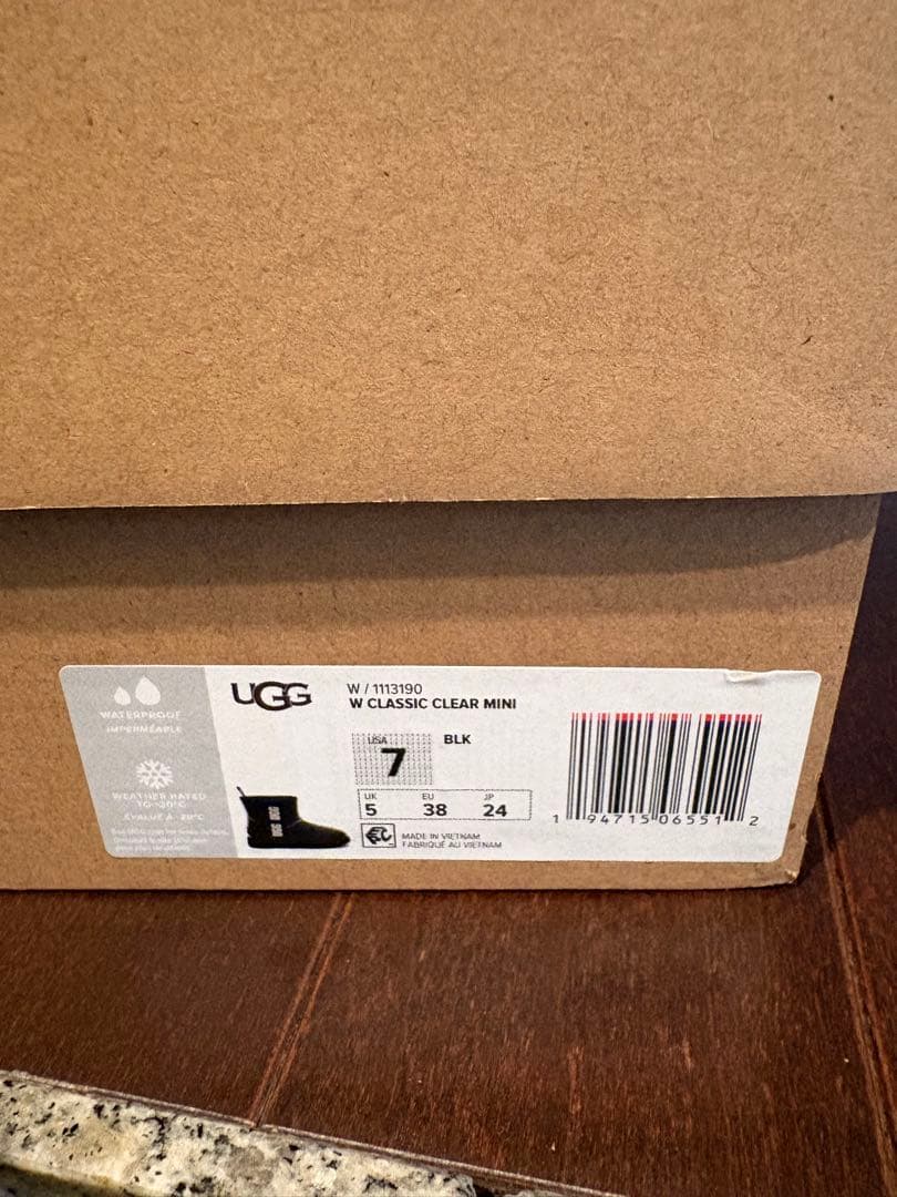 UGG W CLASSIC CLEAR MINI ブラック24cm