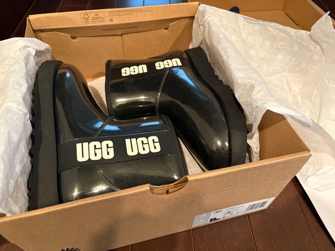 UGG W CLASSIC CLEAR MINI ブラック24cm