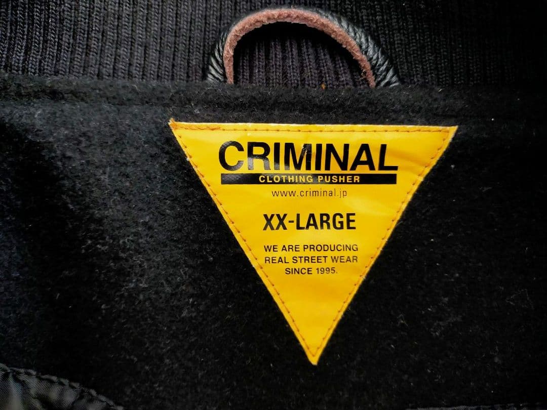 CRIMINAL 袖革スタジャン