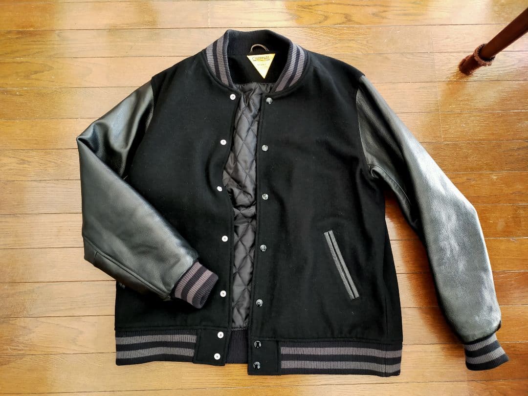 CRIMINAL 袖革スタジャン