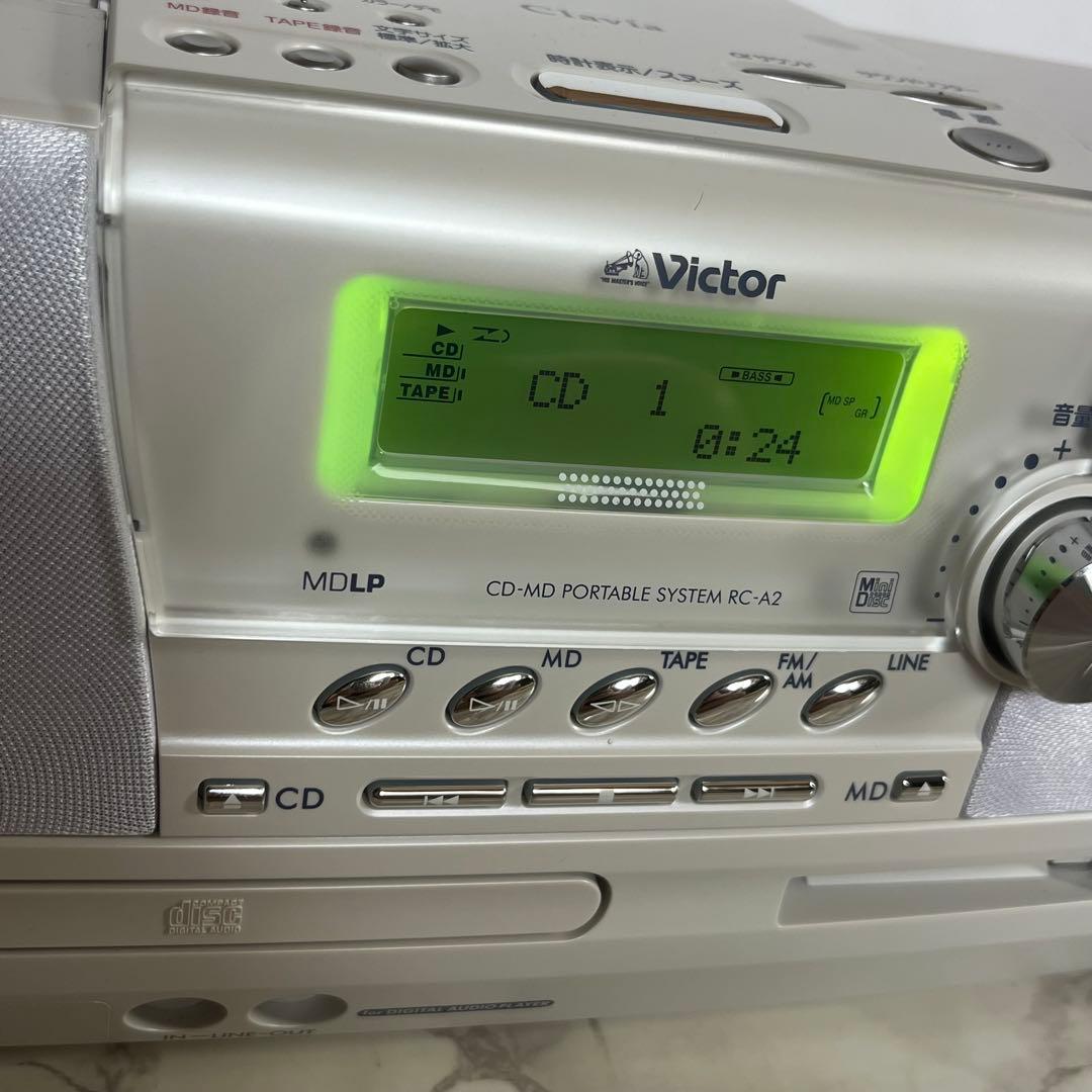 動作品 VICTOR Clavia RC-A2 W CD-MDポータブル