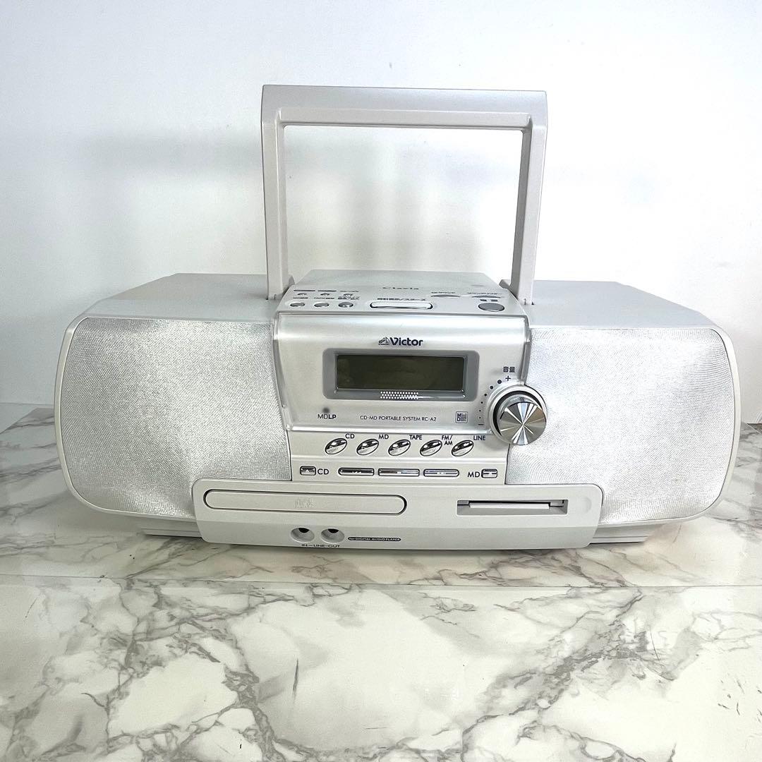 動作品 VICTOR Clavia RC-A2 W CD-MDポータブル