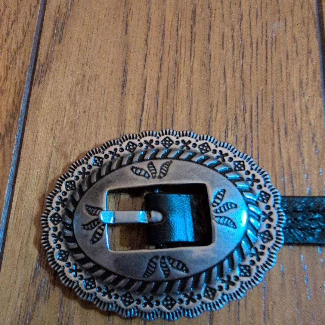 お値下げ　未使用　ラルフローレン　レザー　スキニーベルト　コンチョベルト　黒