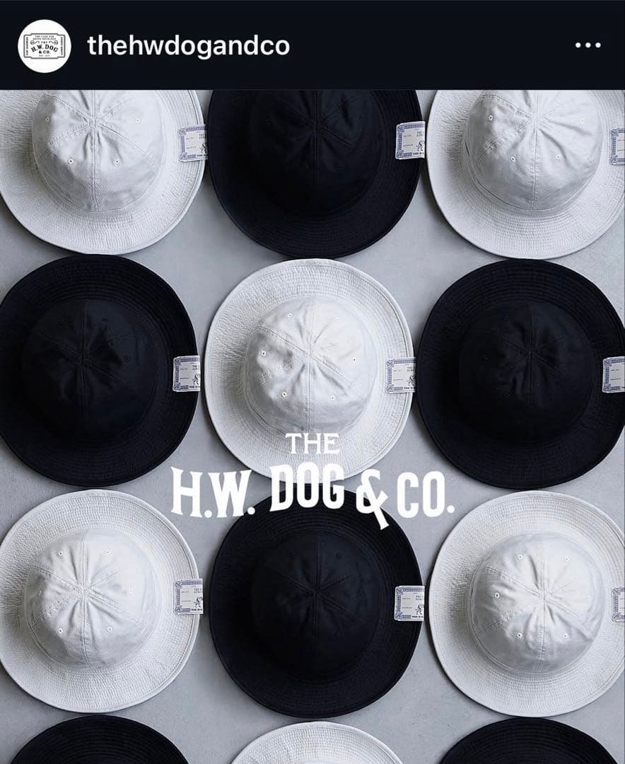THE H.W.DOG&CO 2025 SS FATIGUE HATハット 黒