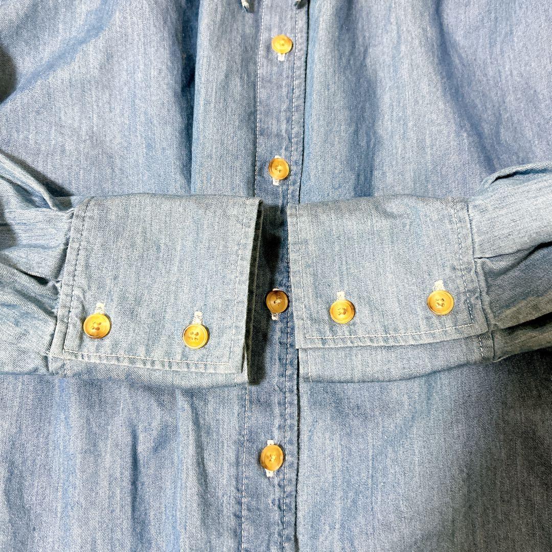 Shinzone デニム フリルブラウス シャツ