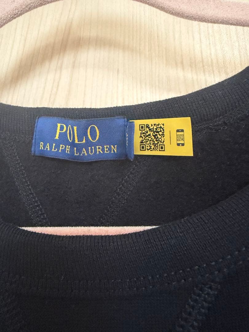 大きいサイズ ポロラルフローレン メンズ 裏起毛 スウェットシャツ 黒 ブラック