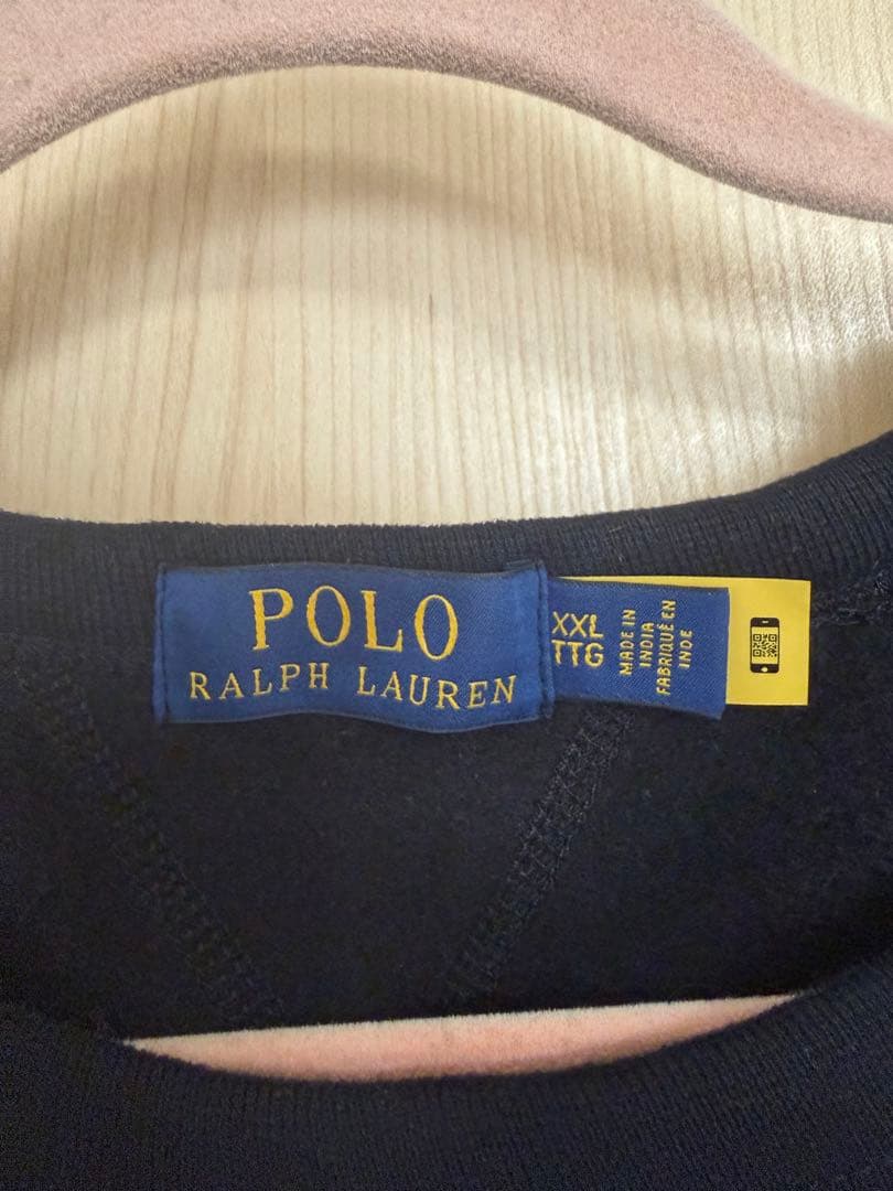 大きいサイズ ポロラルフローレン メンズ 裏起毛 スウェットシャツ 黒 ブラック