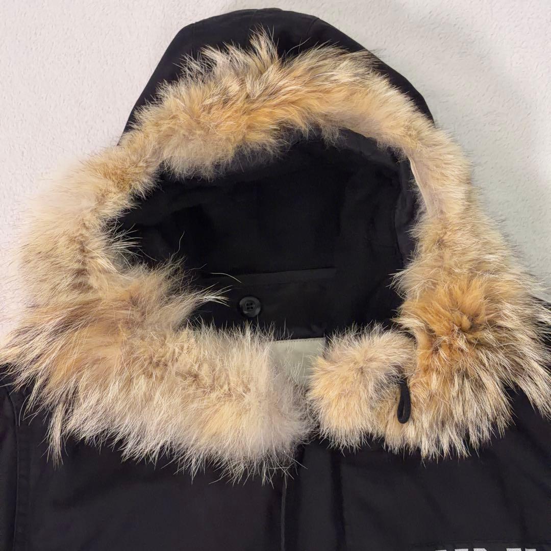 希少【ヒステリックグラマー】モッズコート コヨーテファー ライナー付 黒 S