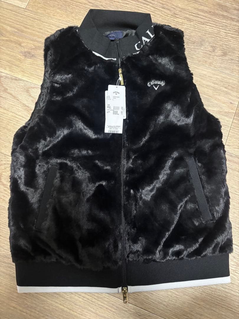 Callaway レディースファーベスト 黒