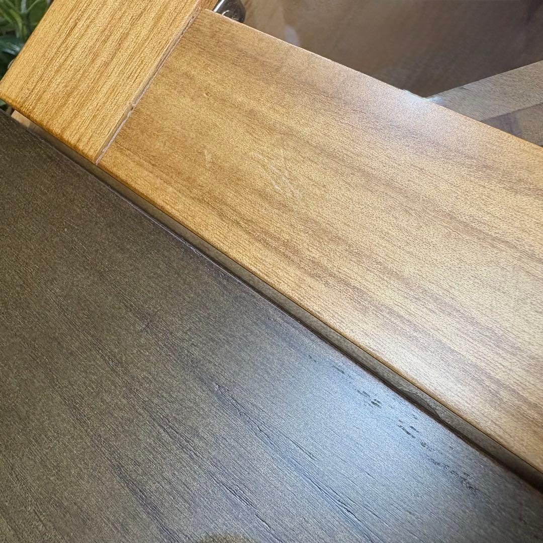 訳あり品【111】ナチュラルウッド桐材天然無垢ガラスキャビネット収納家具チェスト