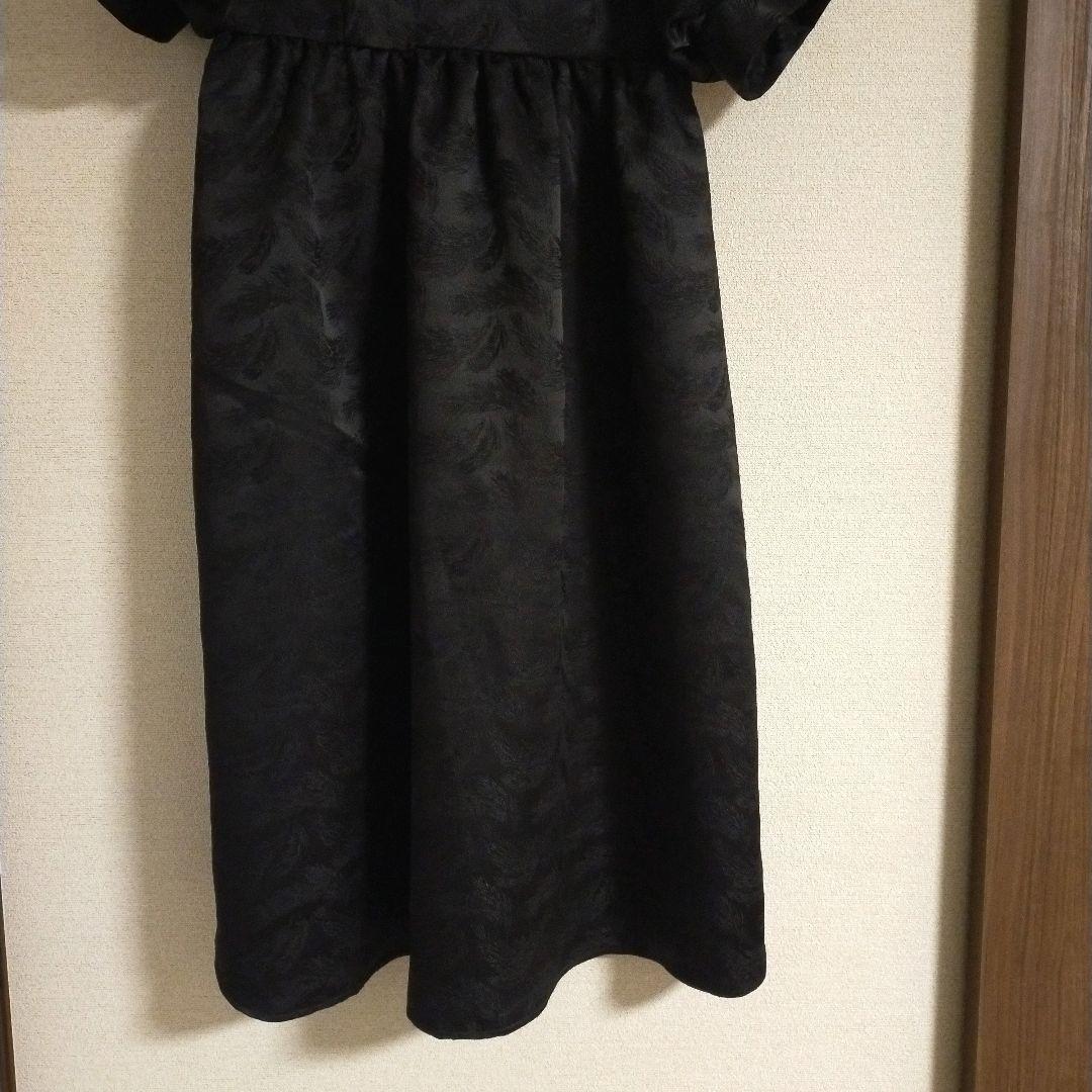 エトル ジャガードパフスリーブドレス