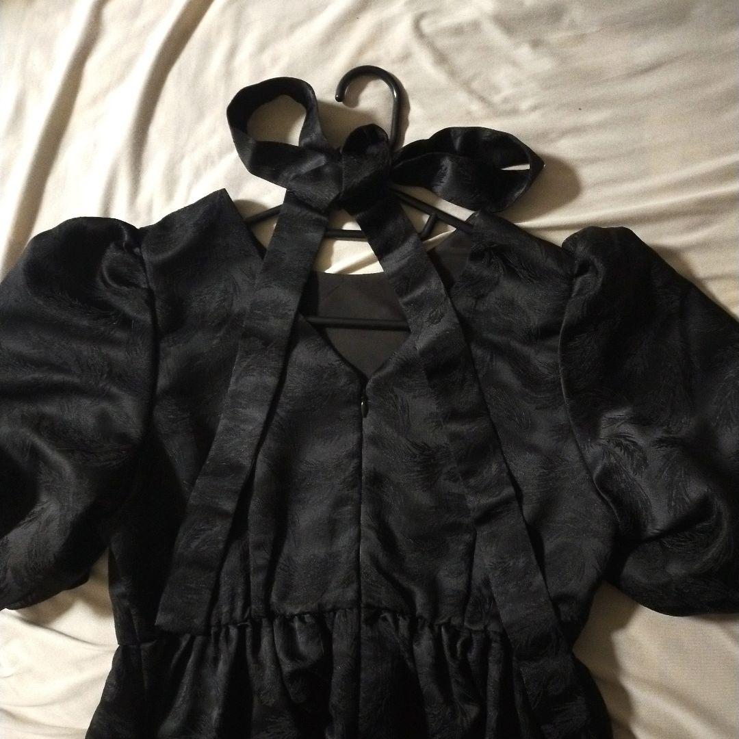 エトル ジャガードパフスリーブドレス