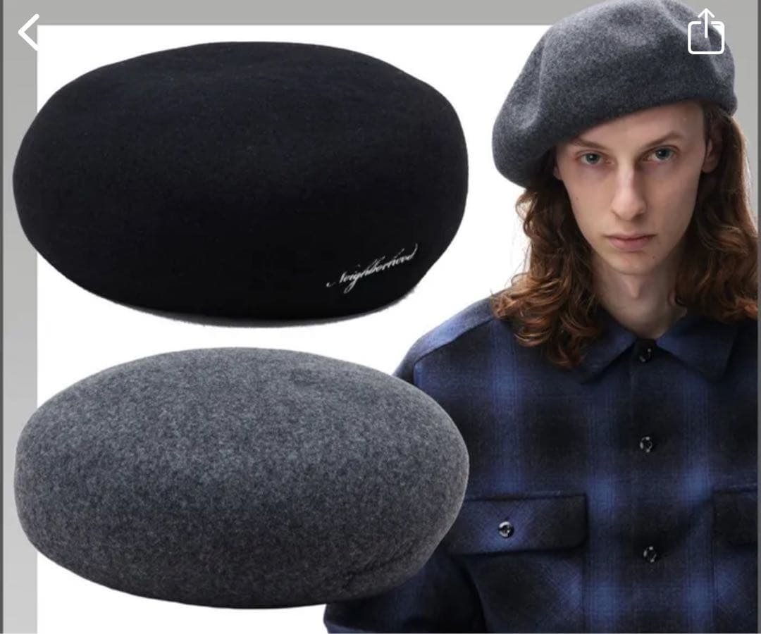 かっきーさん専用　NEIGHBORHOOD BLACK L ベレー帽