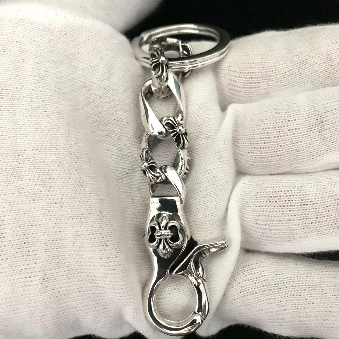 【新品】フローラルクロス シルバー925 キーホルダー