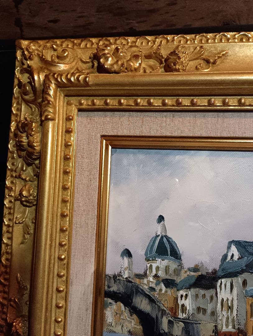 黒沢久 　ベニス　ベネチア　油彩 　サイン　イタリア　ゴールド　水の都　華芳