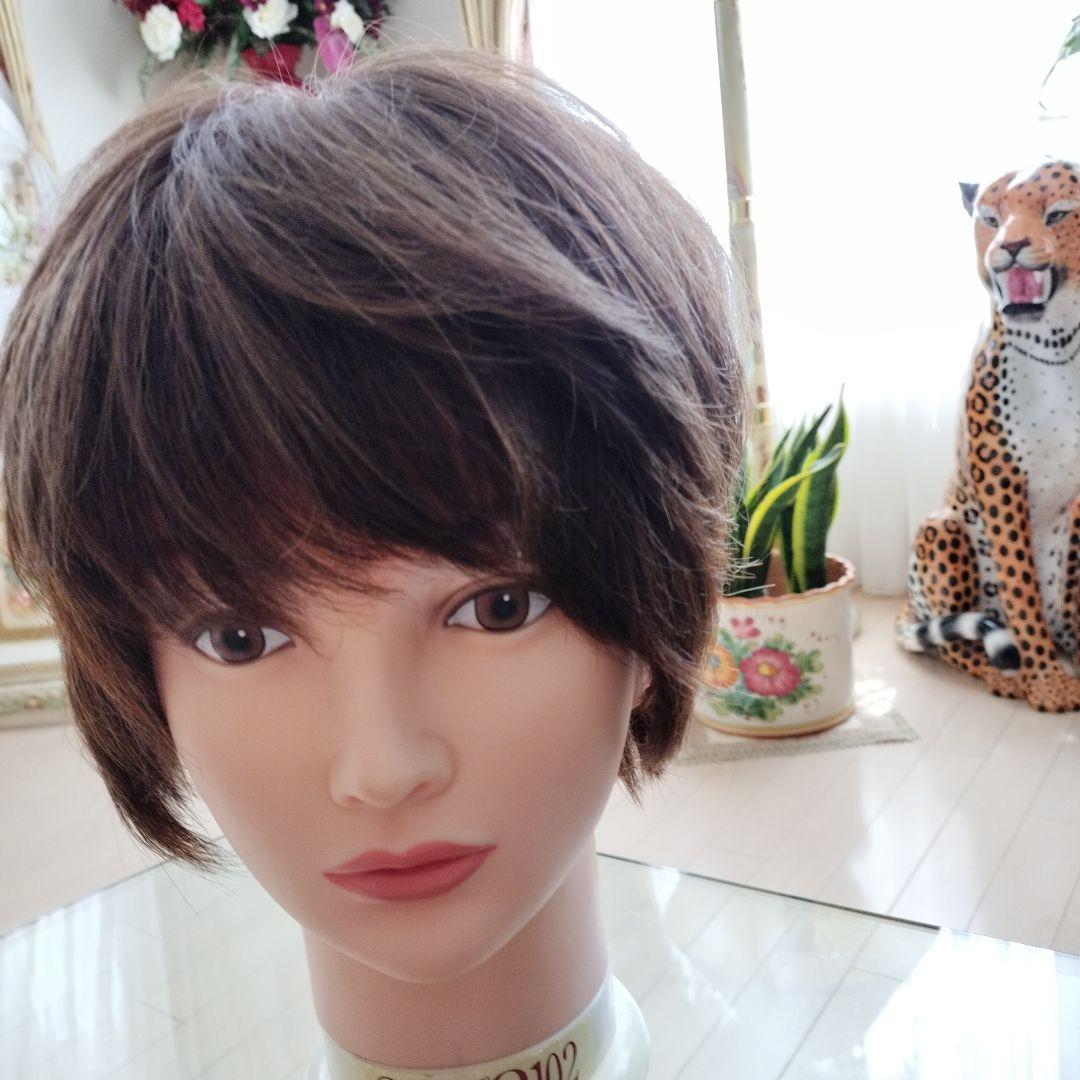 ブラウンショートボブウィッグ