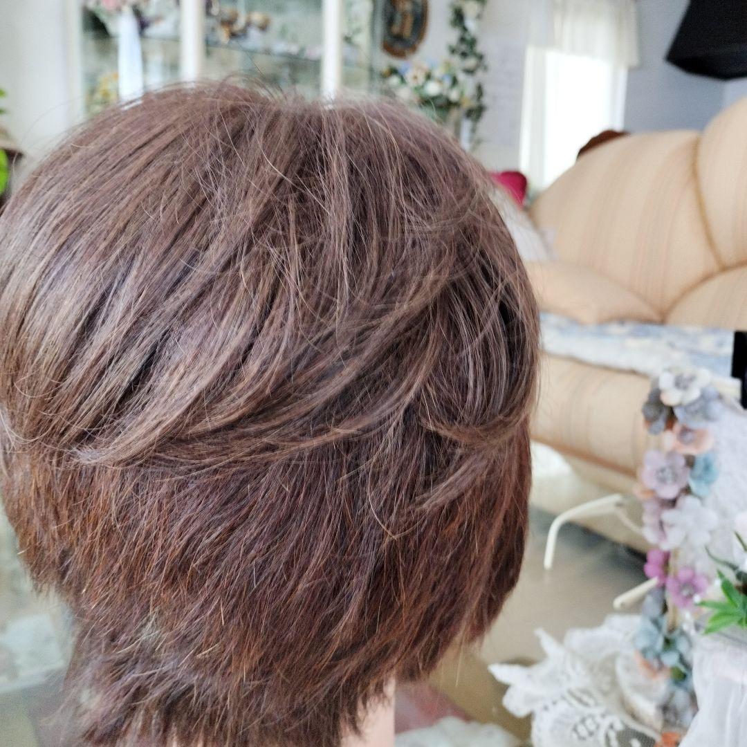 ブラウンショートボブウィッグ