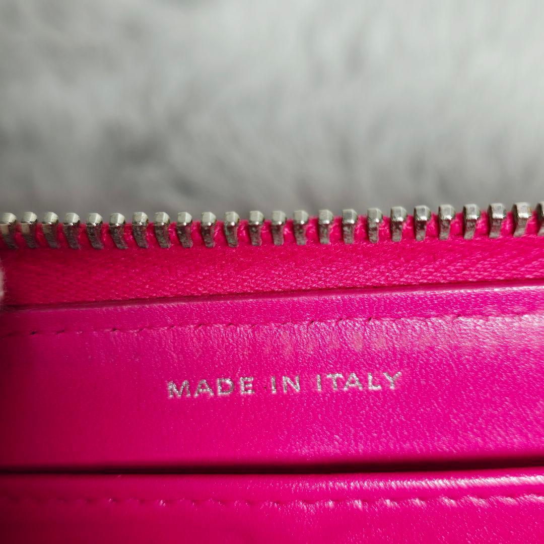 ​【格安・正規品】シャネル 長財布 マトラッセ キャビアスキン ピンク 17番台