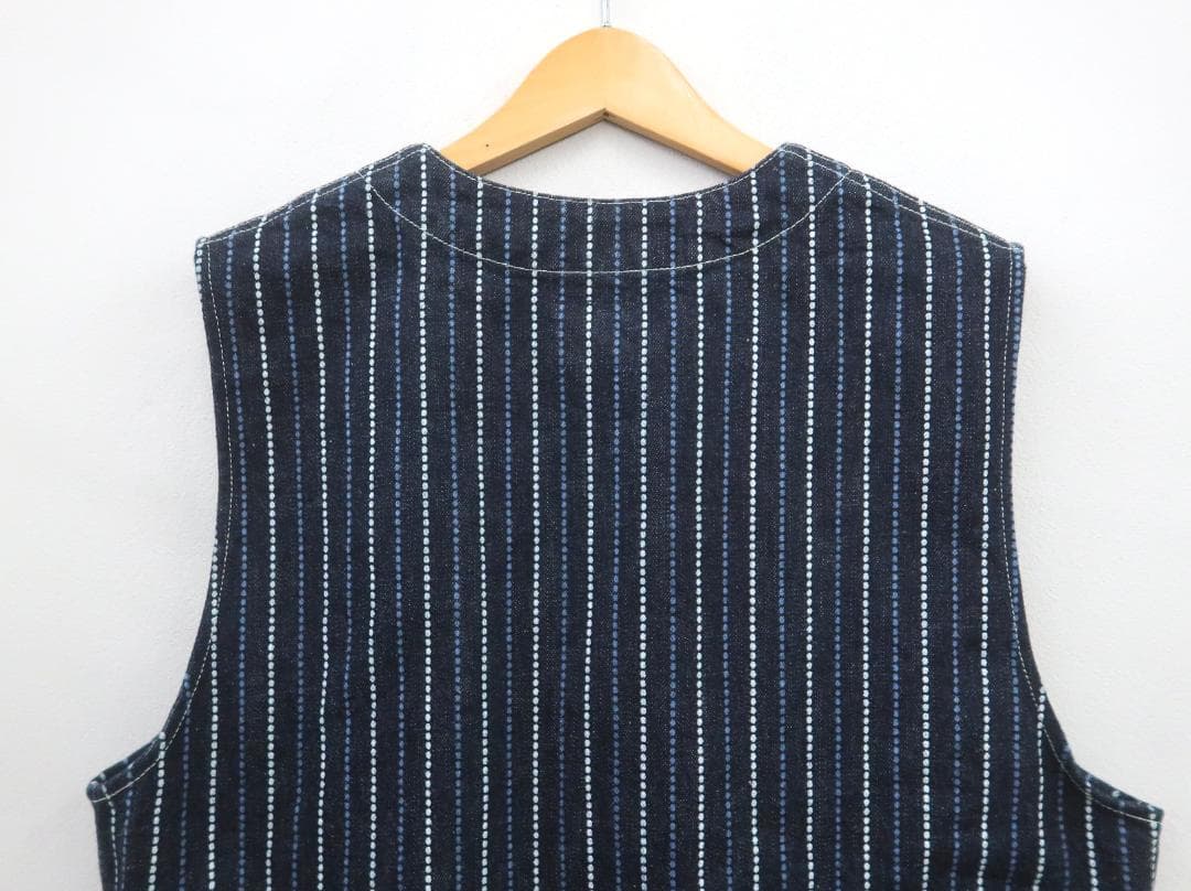 3403 美品 児島ジーンズ バイカラーウォバッシュ ベスト