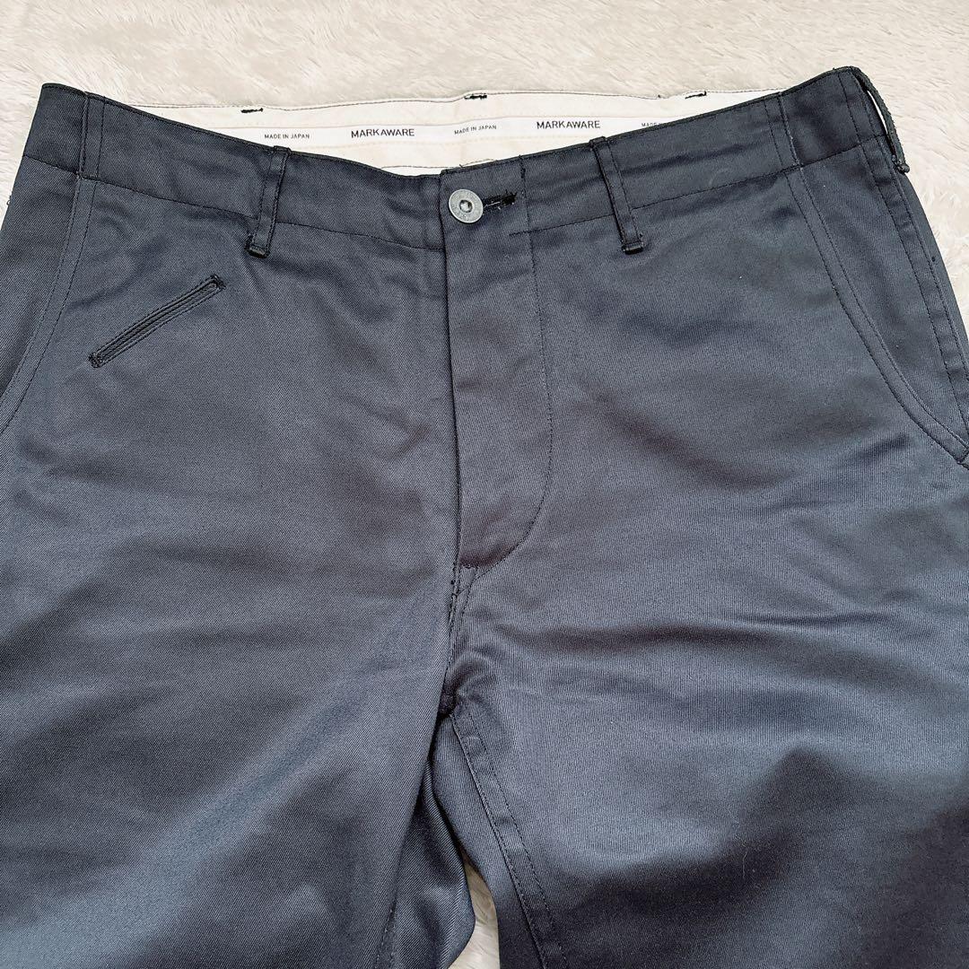 MARKAWARE マーカウェア チノパン ボタンフライ 光沢 日本製