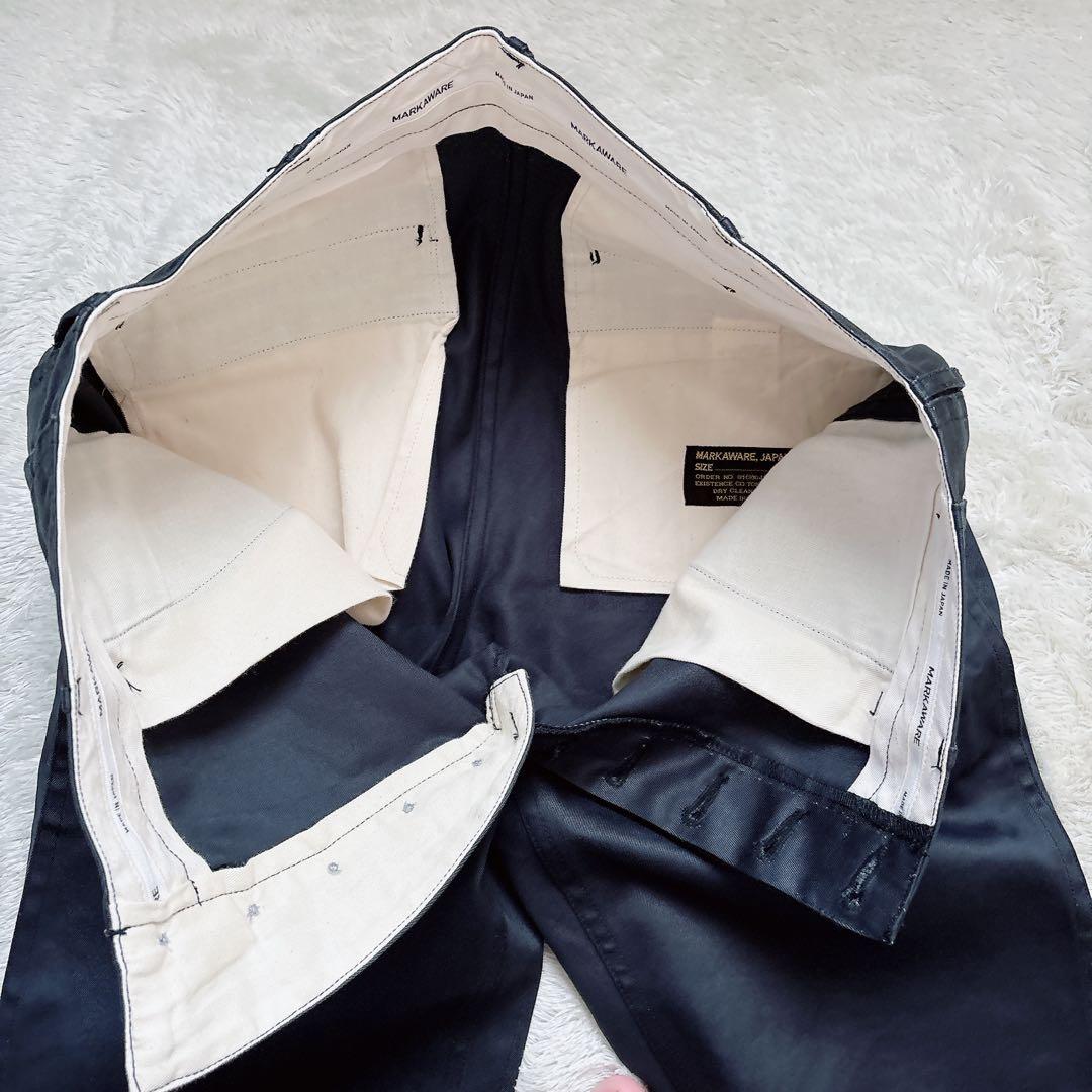 MARKAWARE マーカウェア チノパン ボタンフライ 光沢 日本製