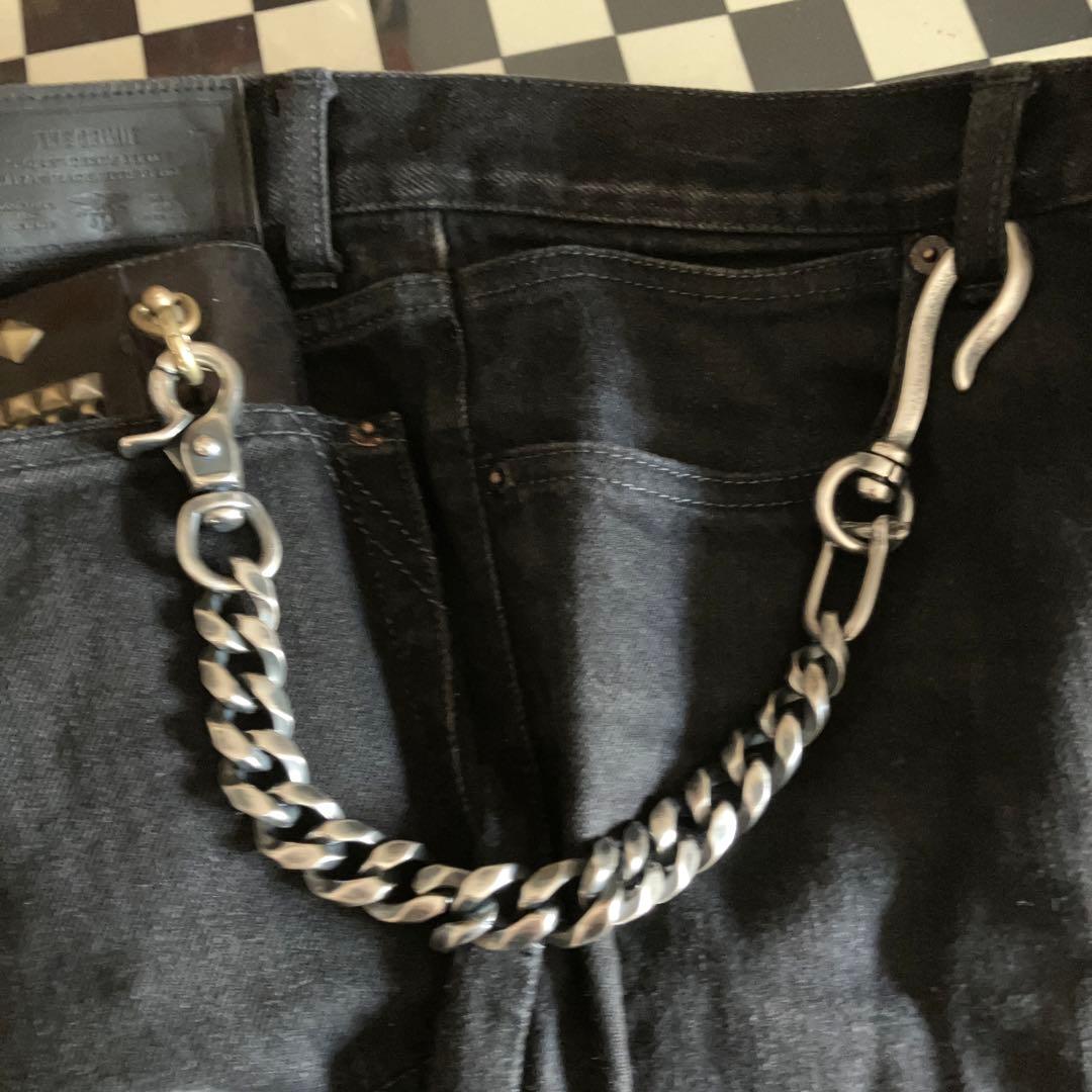 ブラス製　シルバーメッキ　ウォレットチェーン　新品未使用！wichard使用