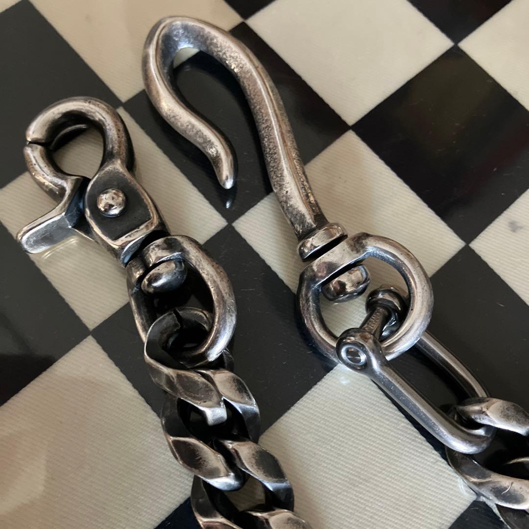 ブラス製　シルバーメッキ　ウォレットチェーン　新品未使用！wichard使用