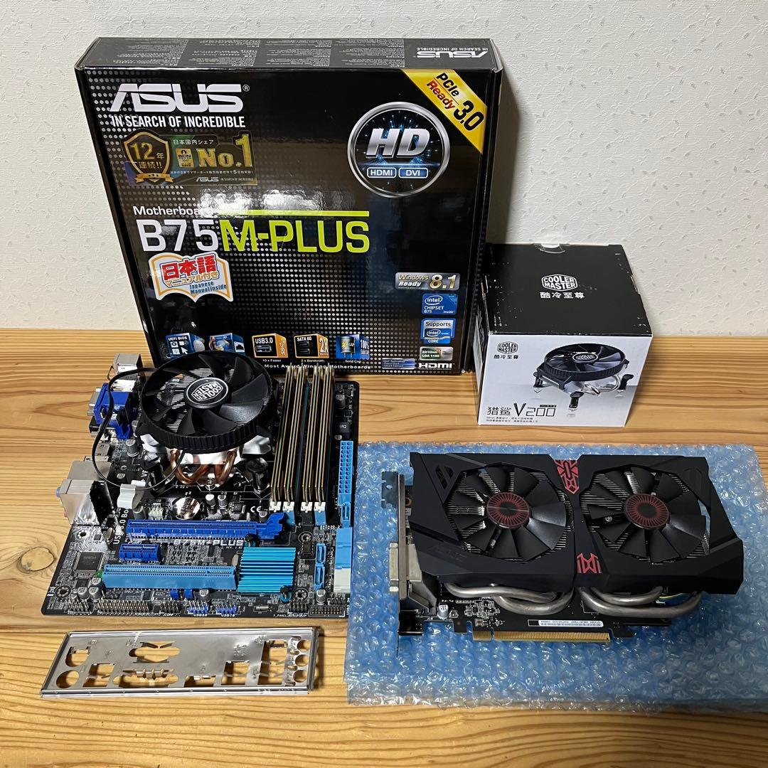 マザーボード、CPU、CPUクーラー、グラボ、メモリ　5点セット