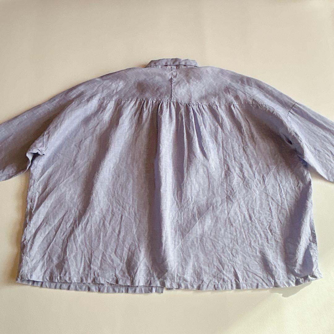 ICHI Antiquite's イチアンティークス ⿻ リネンギャザーブラウス