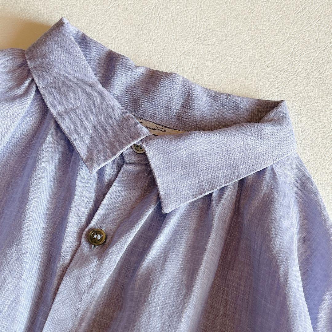 ICHI Antiquite's イチアンティークス ⿻ リネンギャザーブラウス