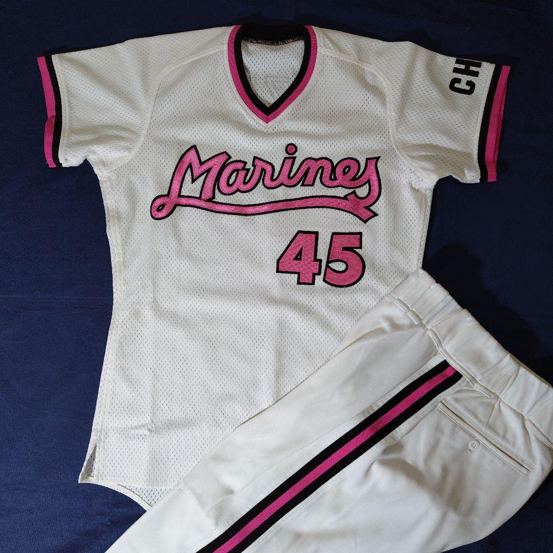 千葉ロッテマリーンズ　定詰雅彦選手　実使用ユニフォーム　上下セット