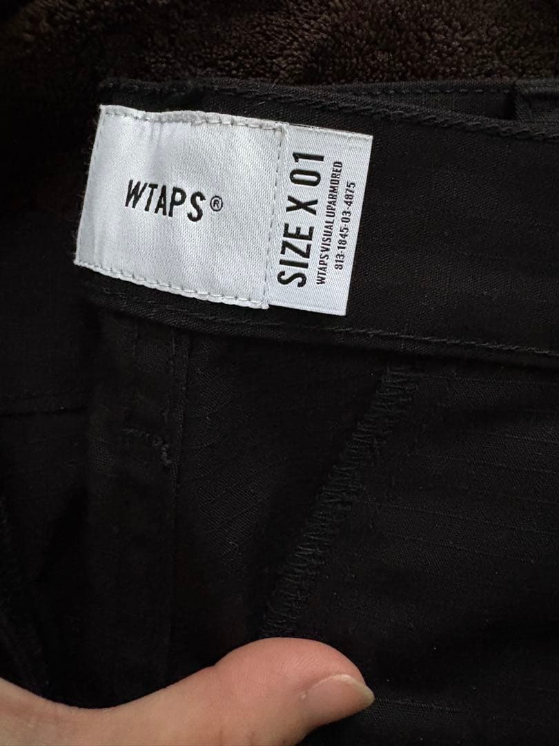 WTAPS ブラック カーゴパンツ サイズX01