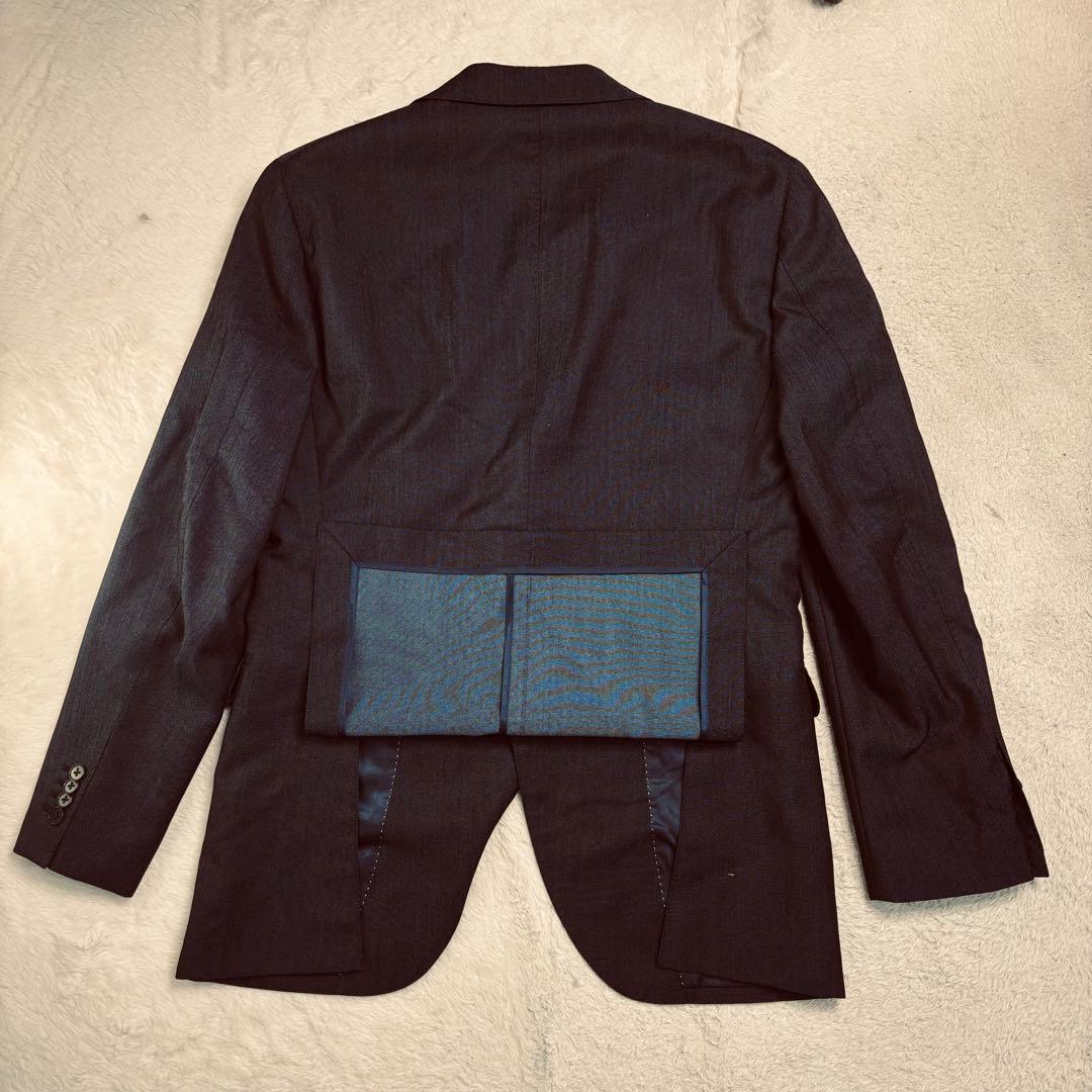 大きいサイズ ダークブルー 3ピーススーツリバーシブルベスト 175cm 本切羽