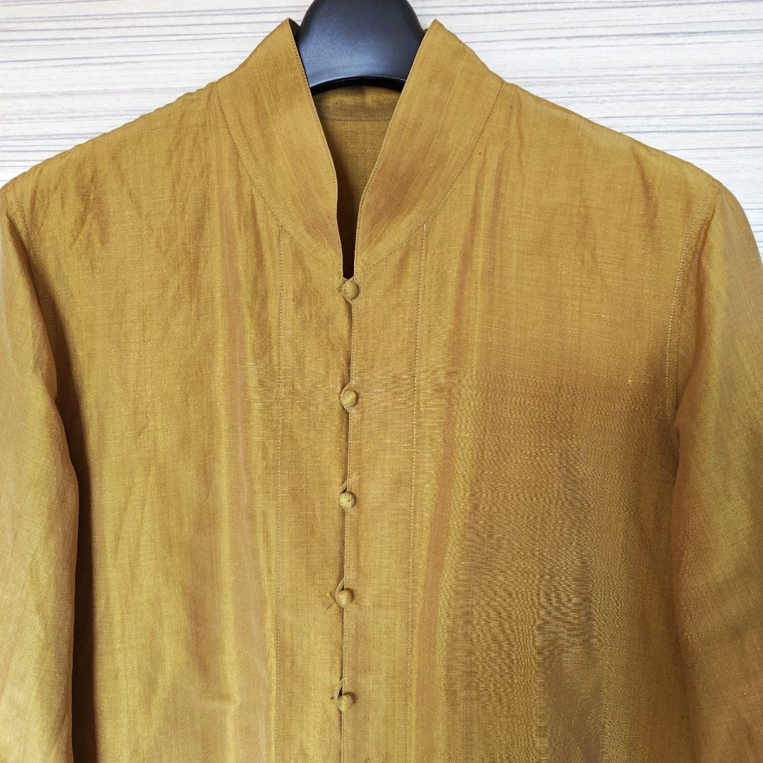 ヨーガンレール　マスタード　麻　絹　チュニックブラウス　ババグーリ