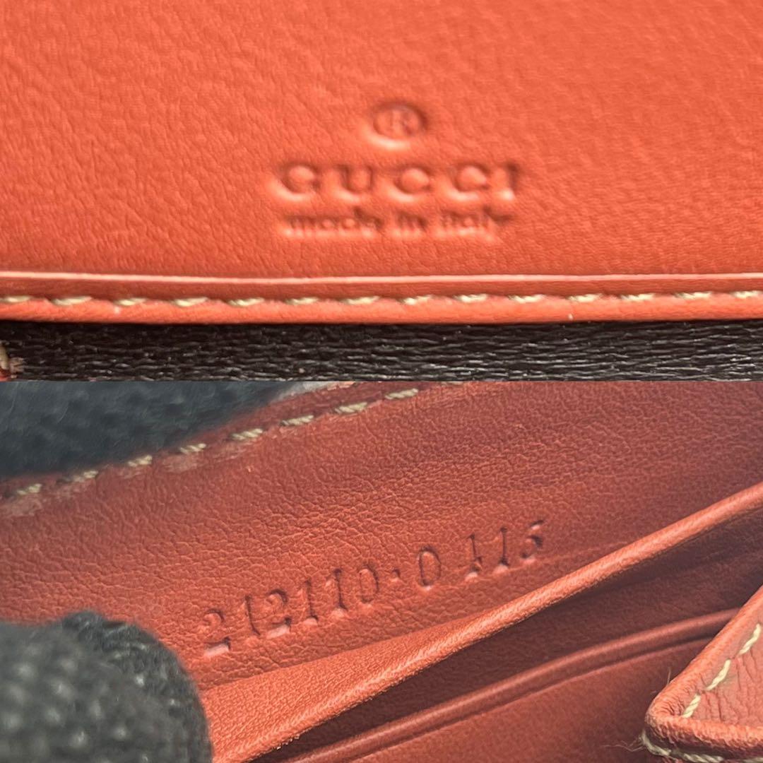 ハ*ス様 グッチ ラウンドジップ シマ ピンク レザー レザー 直営店ショップカ