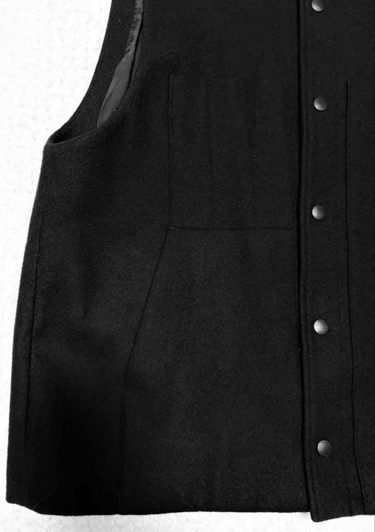 【再値下げ】美品　HYKE WOOL WORK ロングベスト　　 ブラック