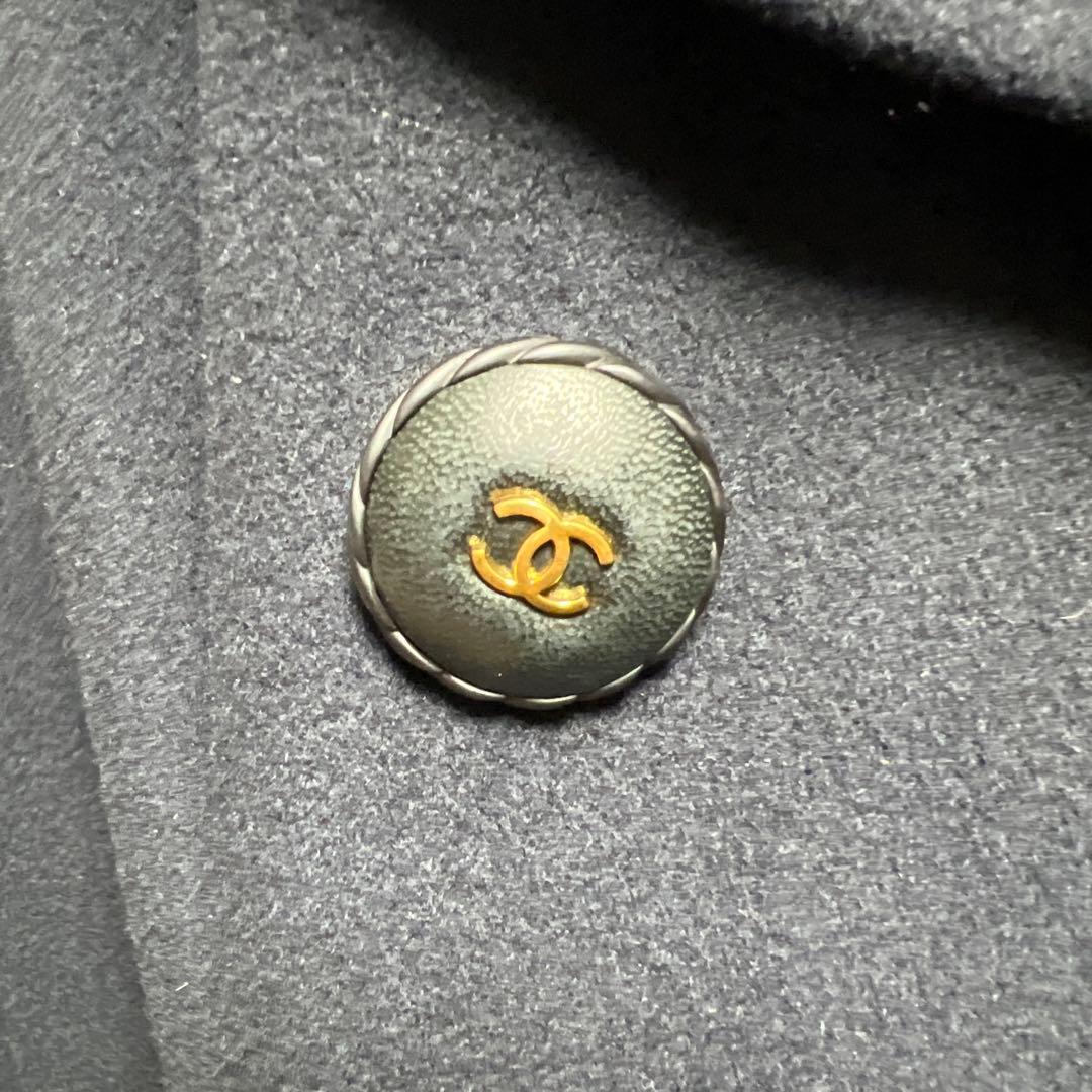 CHANEL シャネル　ココボタン コート カシミヤ100% ブラック　40