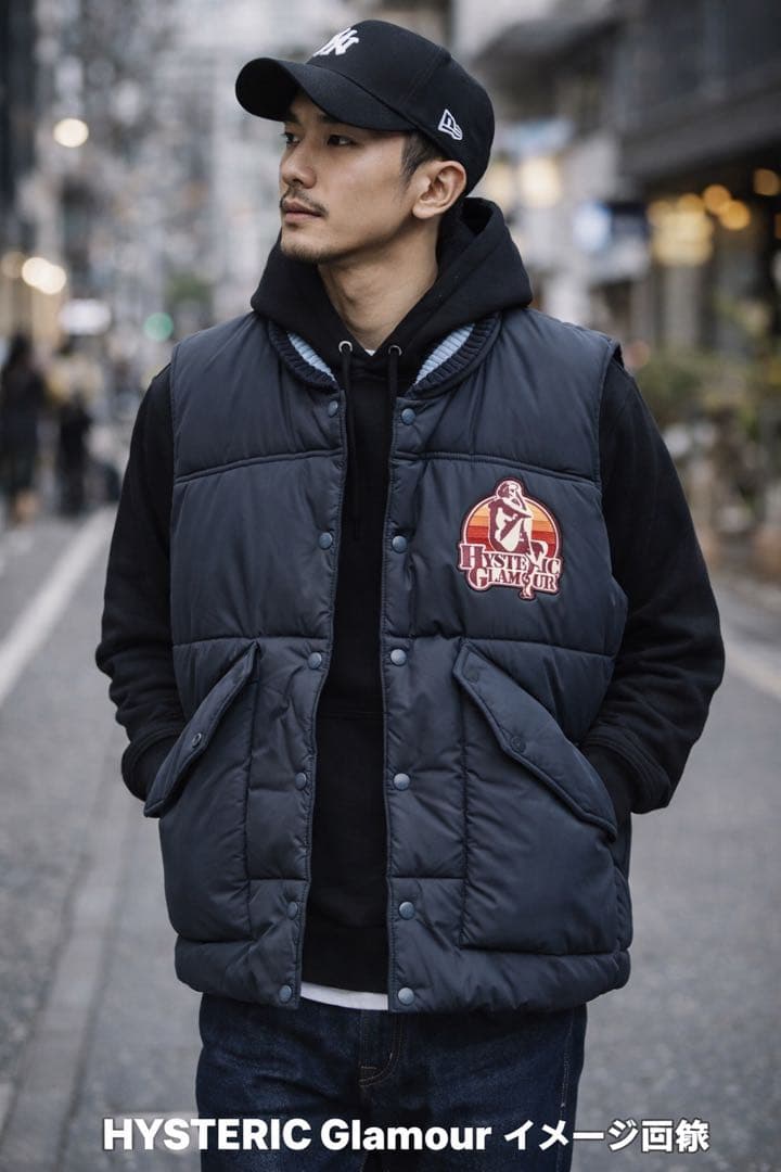 ★未使用並！HYSTERIC Glamour 中綿ウエスタンヒスベスト