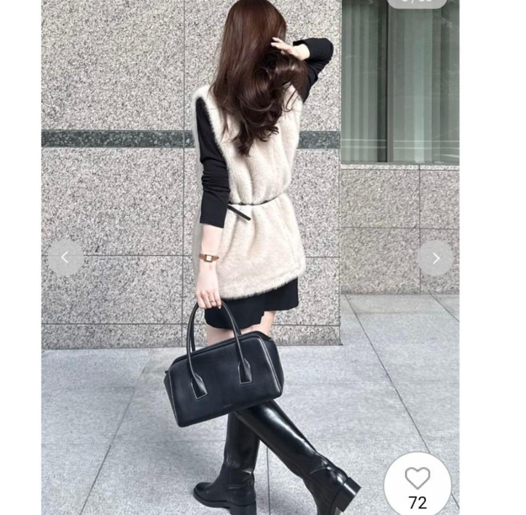 【専用】FRAY I.D ベージュファーベスト ウエストベルト付き