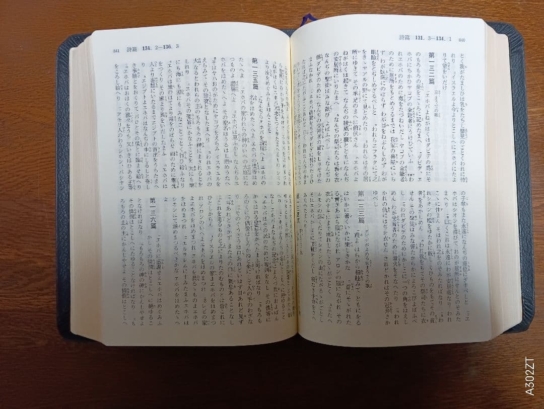 ■文語訳 大型舊新約聖書 JL69S　折皮装三方金
