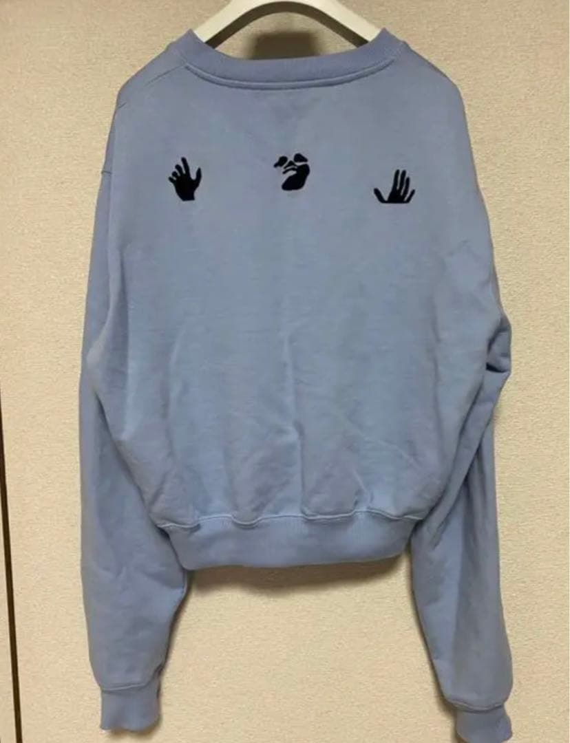 off-white スウェット　ブルー