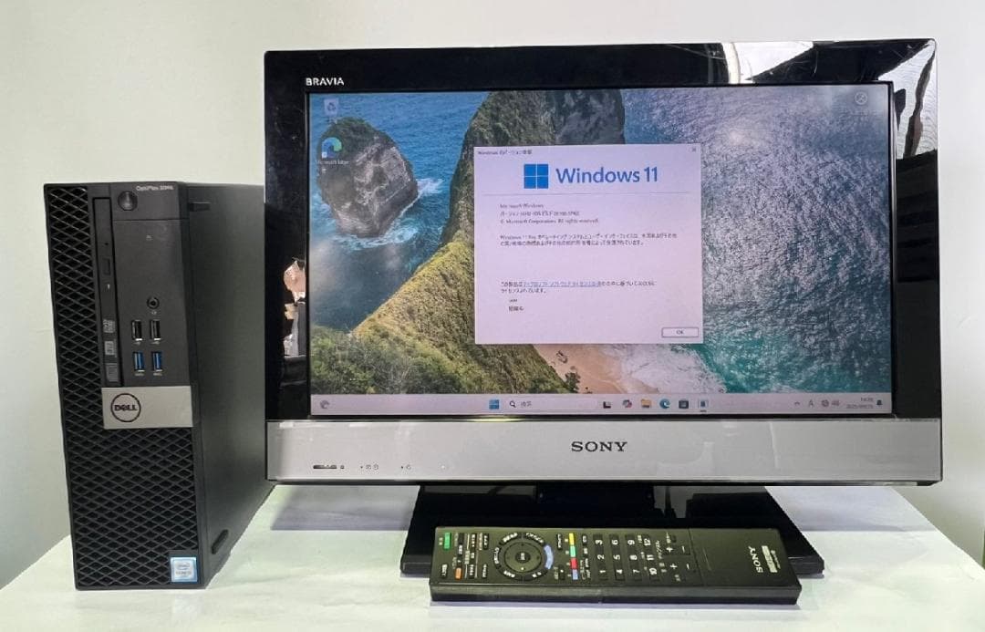 Dell OptiPlex Win11 & Sony BRAVIA TVモニター