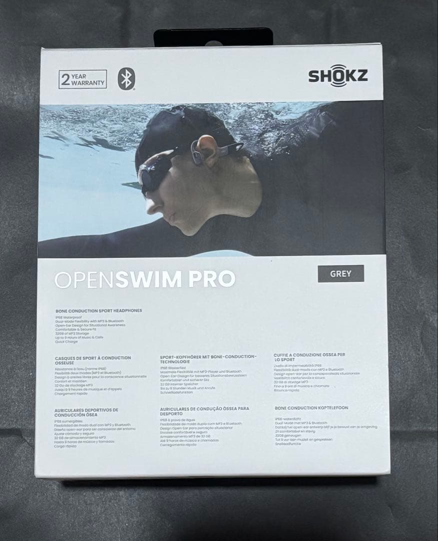 SHOKZ OPENSWIM PRO グレー