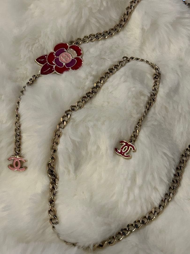 希少CHANEL チェーンベルト♡ヴィンテージフラワーネックレス1メートル１cm