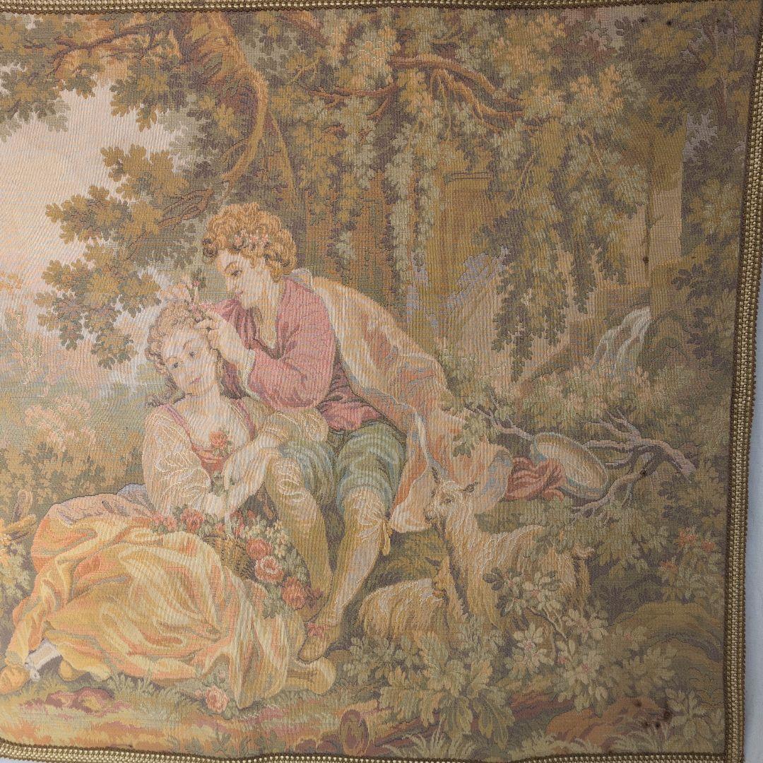 フランスヴィンテージ タペストリー ジャカード織り