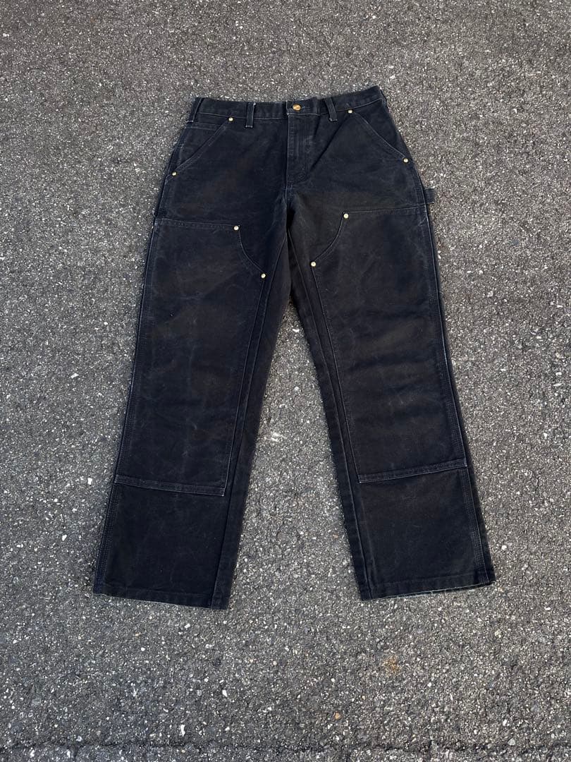 カーハートダブルニーペインターパンツ　ブラック USA製